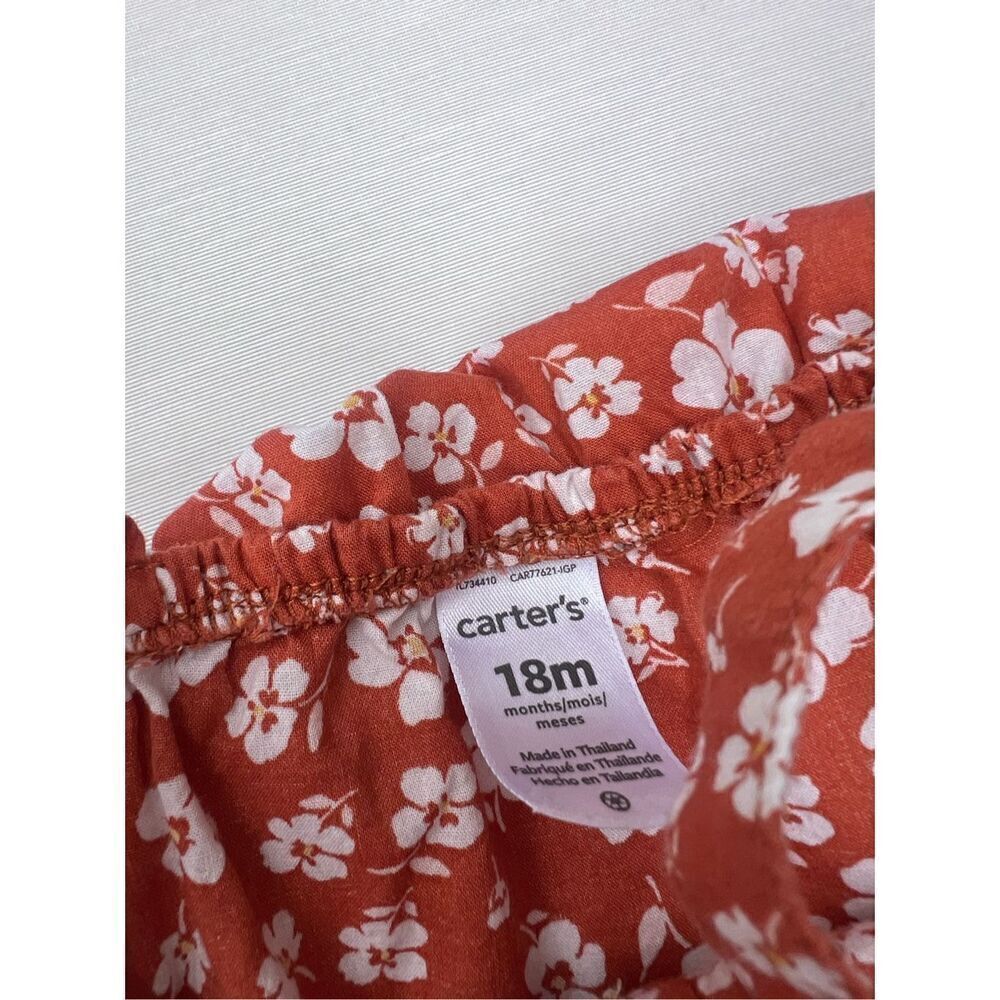 Carters Baby Girl Floral Ruffle Romper sz 18 months - Picture 3 of 6